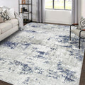 Area Rugs 6x9 Living Room Night Blue Grey - Washable Modern Rug