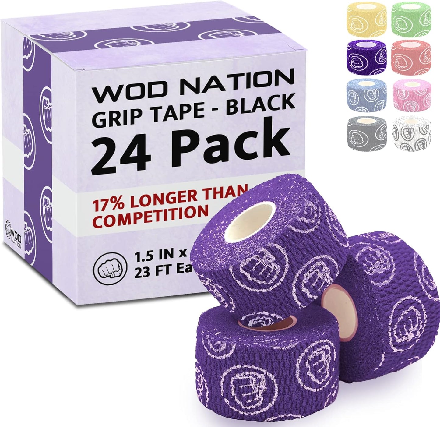 WOD Nation Flexible Hook-Grip Athletic Tape for Weightlifting