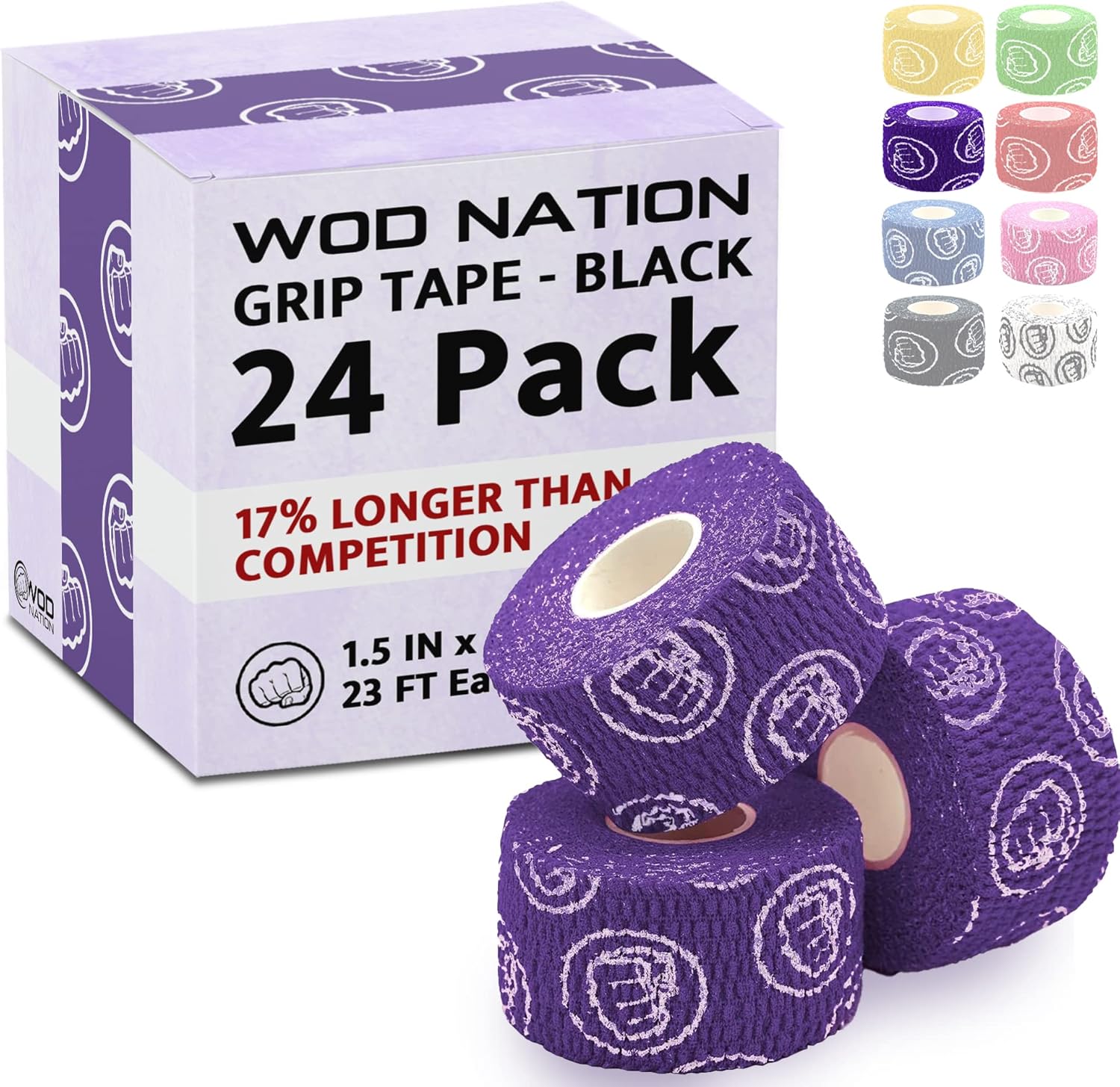 WOD Nation Flexible Hook-Grip Athletic Tape for Weightlifting