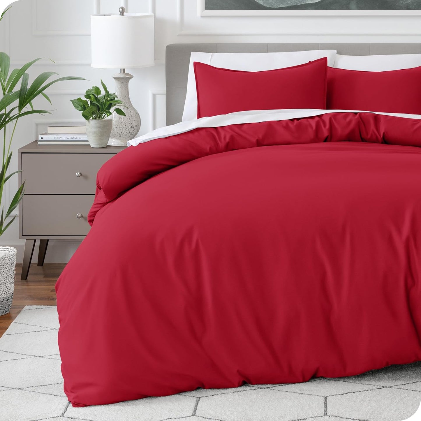 Bare Home King Size Duvet Cover Set - Premium Soft Bedding