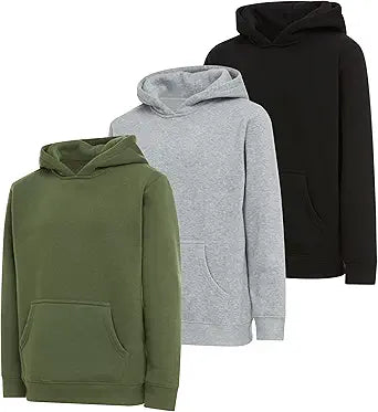 PURE CHAMP Boys Pullover Hoodies 3 Pack Fleece Essentials