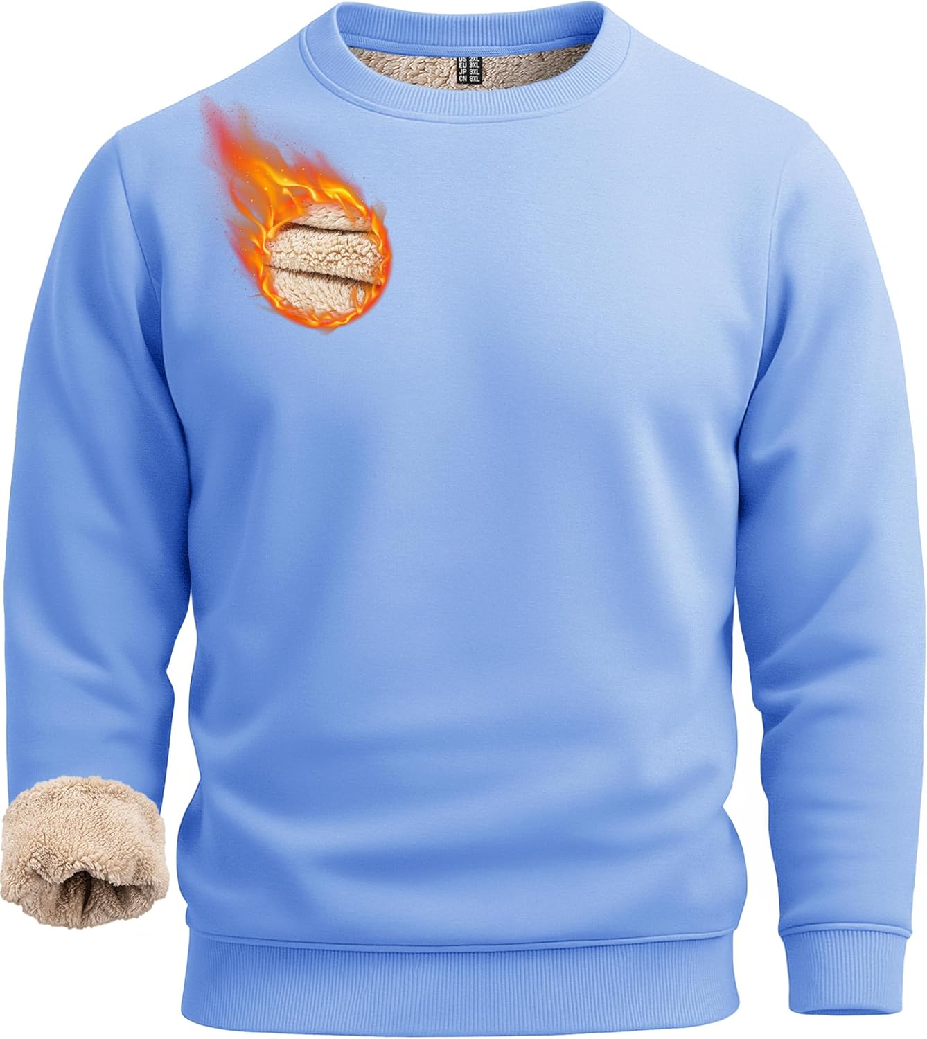 Boladeci Men's Full Sherpa Lined Crewneck Sweatshirts Review
