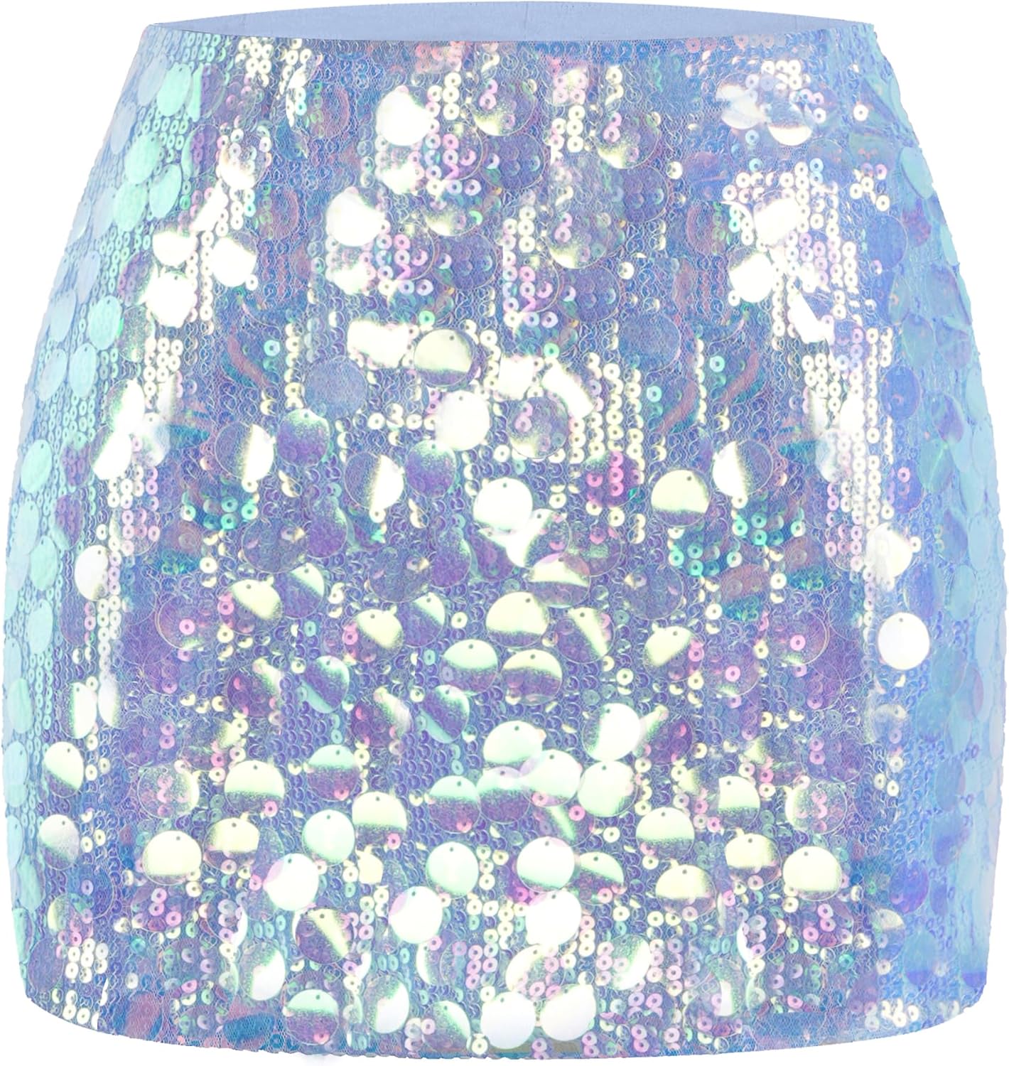 MANER Women's Sequin Mini Skirt for Night Out and Parties