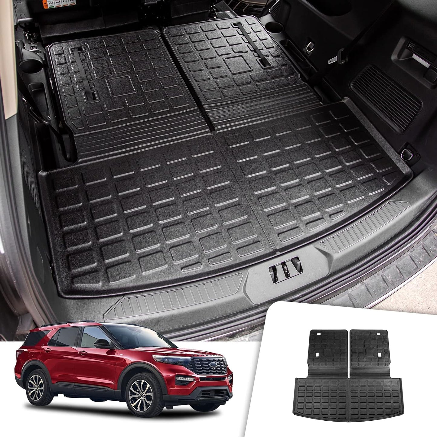 Rongtaod Cargo Mat for 2020-2026 Ford Explorer - Ultimate Protection
