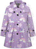Girl's Hooded Lightweight Rain Jacket for Ages 2-14 - Waterproof