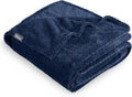 Twin/Twin XL Textured Fleece Blanket - Chevron Dark Blue - Ultra-Soft