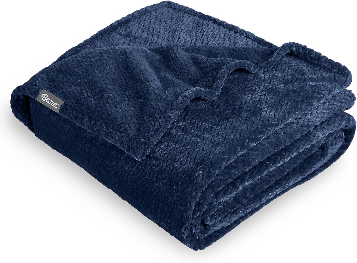 Bare Home Textured Fleece Blanket - Cozy Warm Microplush
