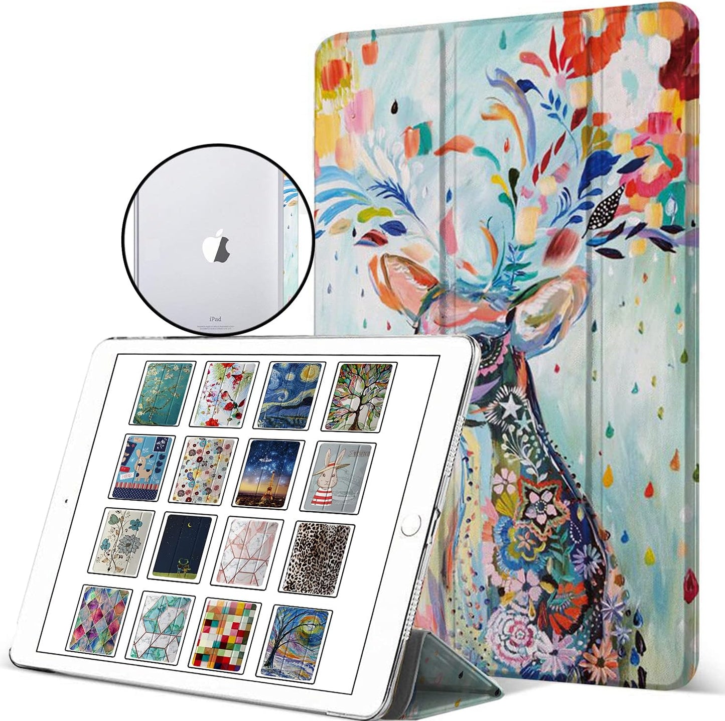 DuraSafe iPad PRO 10.5 Case - Trifold Deer Print Cover