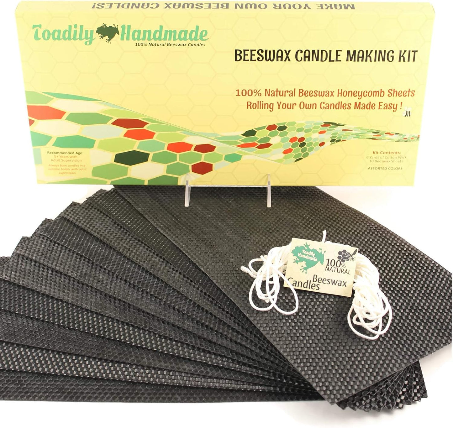 Make Your Own Beeswax Candle Kit with 10 Honeycomb Sheets