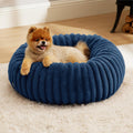 Bedsure Donut Small Dog Bed - Cozy Round Bed for Small Dogs