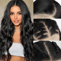 SUKRI Black Synthetic Lace Front Wig 26 Inch Long Wavy Style