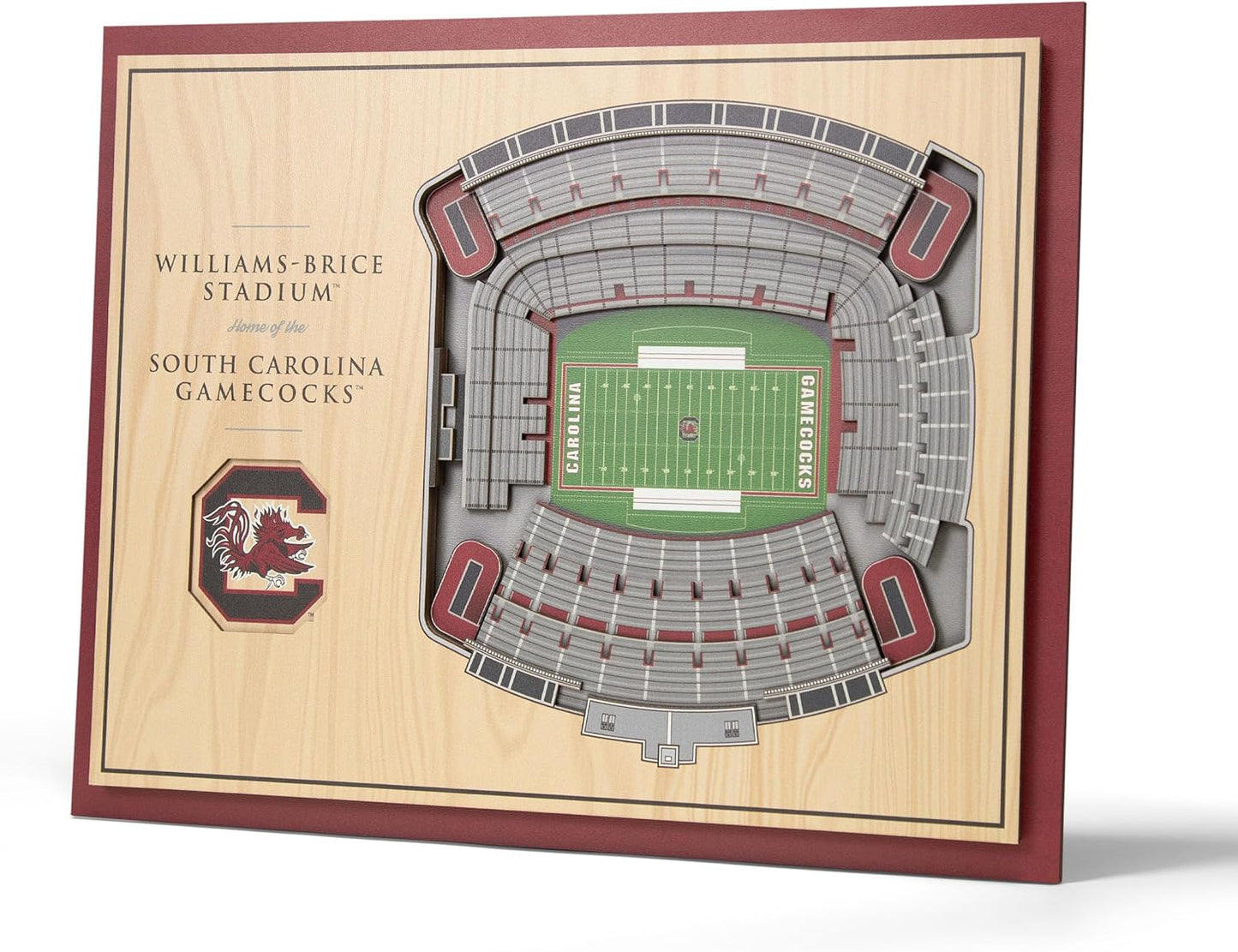 NCAA South Carolina Gamecocks 5-Layer StadiumView 3D Wall Art