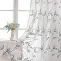 VISIONTEX Sheer Curtains 108 in Length 2 Panels - Elegant Embroidered