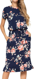 Womens Summer Hide Belly Knee Length Travel Dress - Flattering Travel