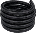 Pond Tubing 3/4ft 50ft - Black Corrugated Flexible PVC Hose for Ponds