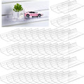 Maitys Hanging Slatwall Shelves Clear Wire Shoe Shelves - 45 Pack
