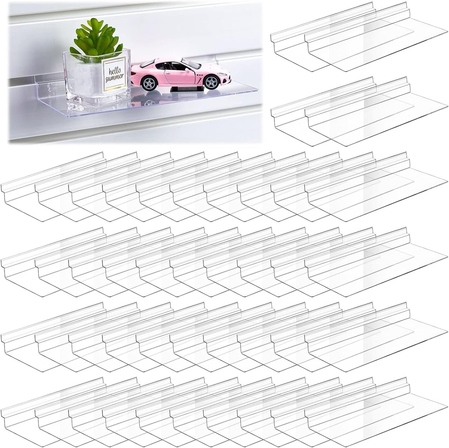 Maitys Hanging Slatwall Shelves for Shoe Display and Organization
