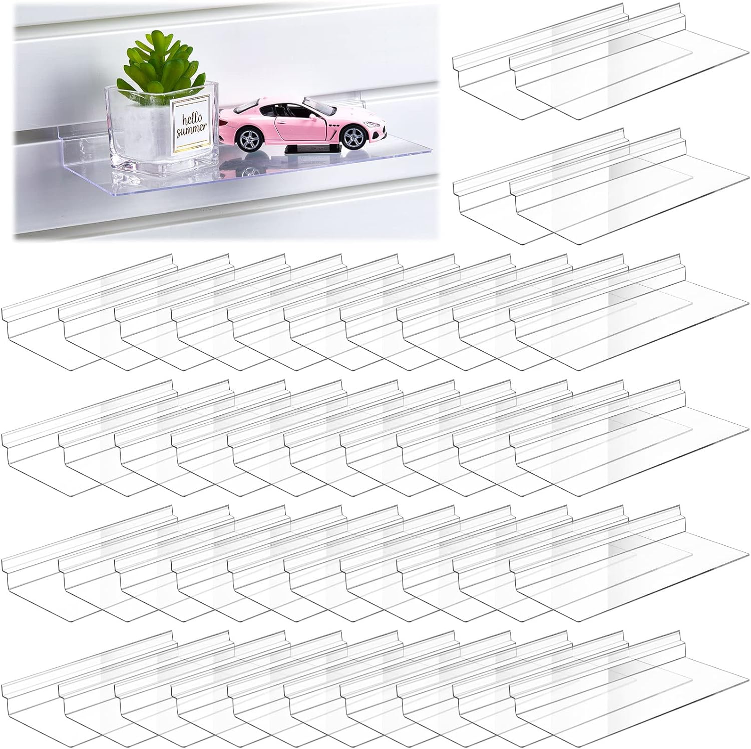 Maitys Hanging Slatwall Shelves for Shoe Display and Organization