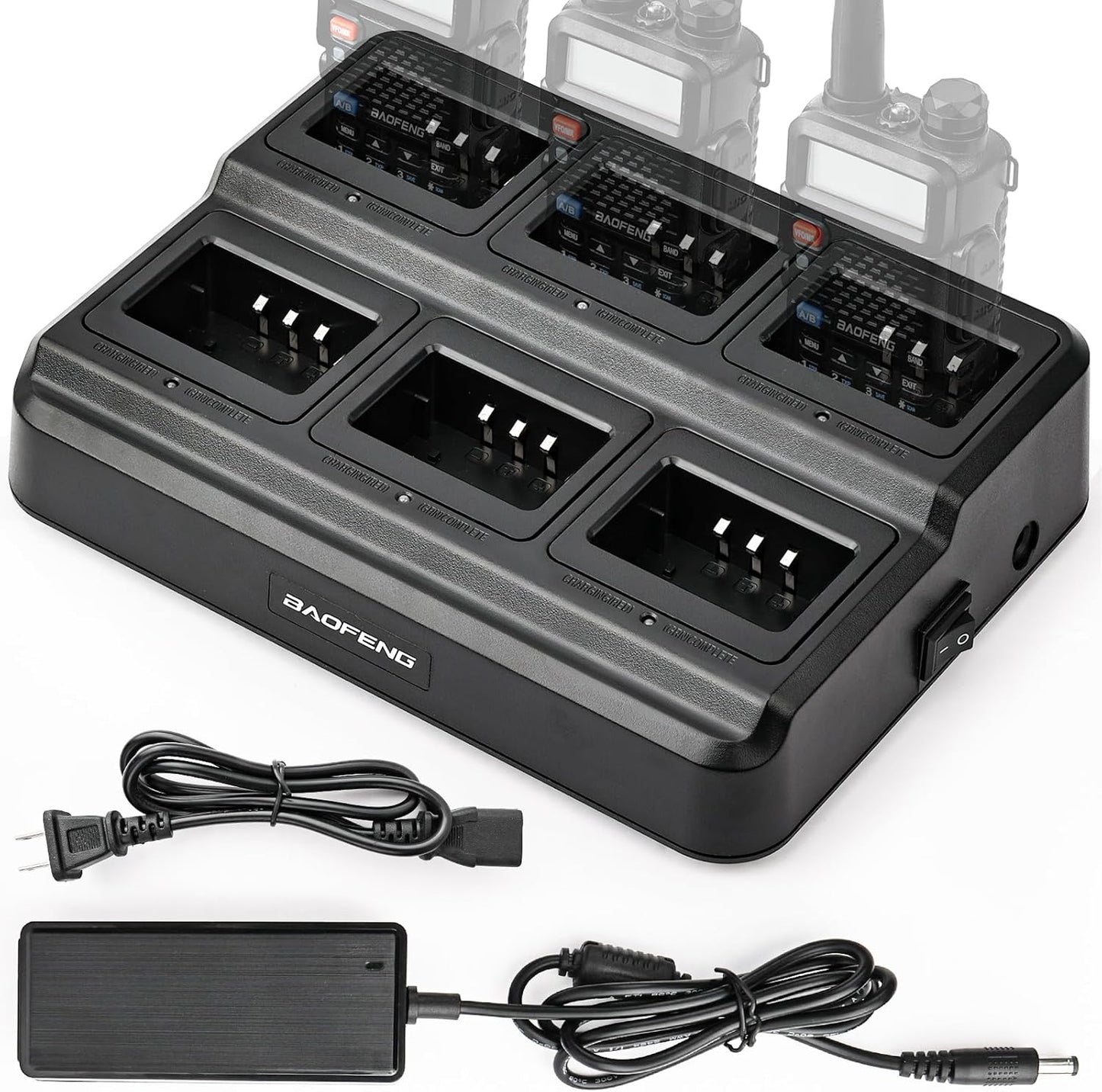 BAOFENG UV-5R Six Way Charger for Efficient Multi-Unit Charging