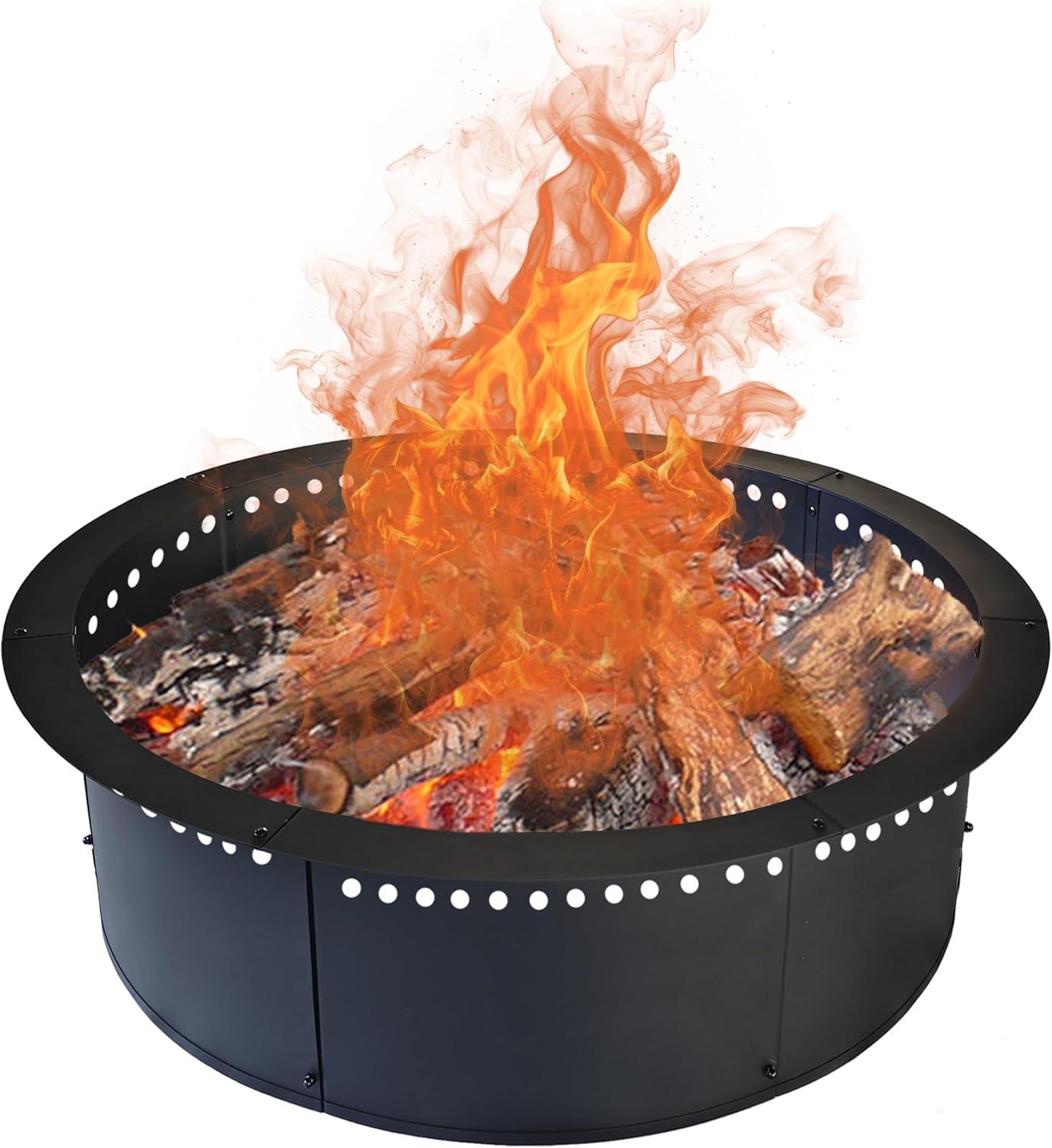 SoulMate Outdoor 45-Inch Fire Pit Ring for DIY Fire Pits