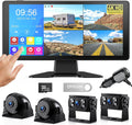 4K RV Backup Camera System 10.36 in Quad Split Touchscreen Monitor