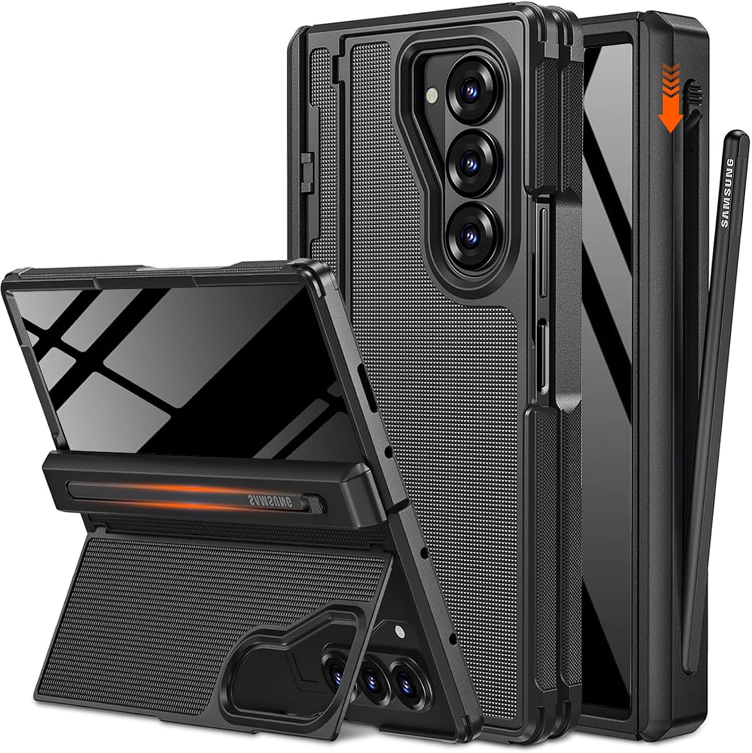 Samsung Galaxy Z Fold 7 Case with S Pen Holder & Kickstand
