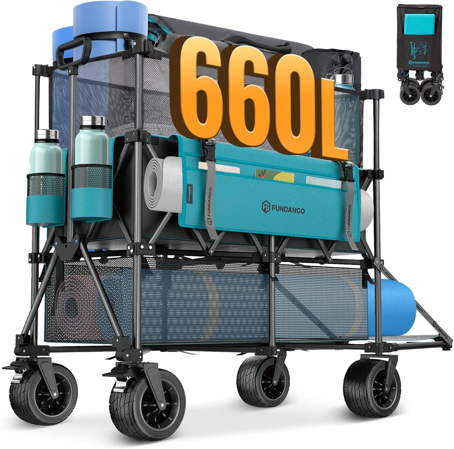 FUNDANGO Double Decker Wagon with 660L Capacity for All Needs