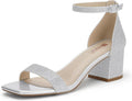 Womens Chunky Heels Block Low Square Open Toe Sandals - Stable 2.25in