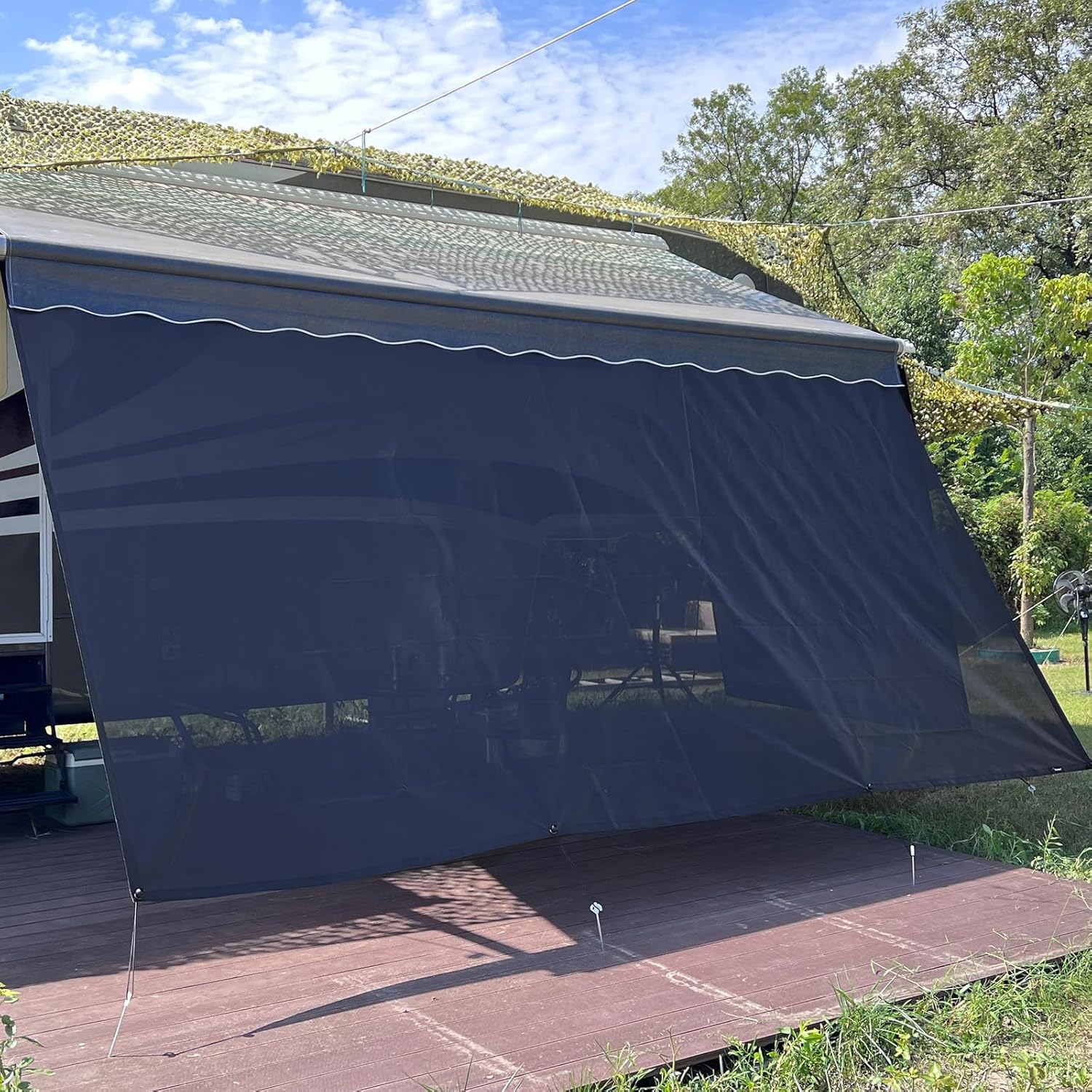 RV Awning Sun Shade Screen 8ftx14ft 3in' for 15ft Awnings