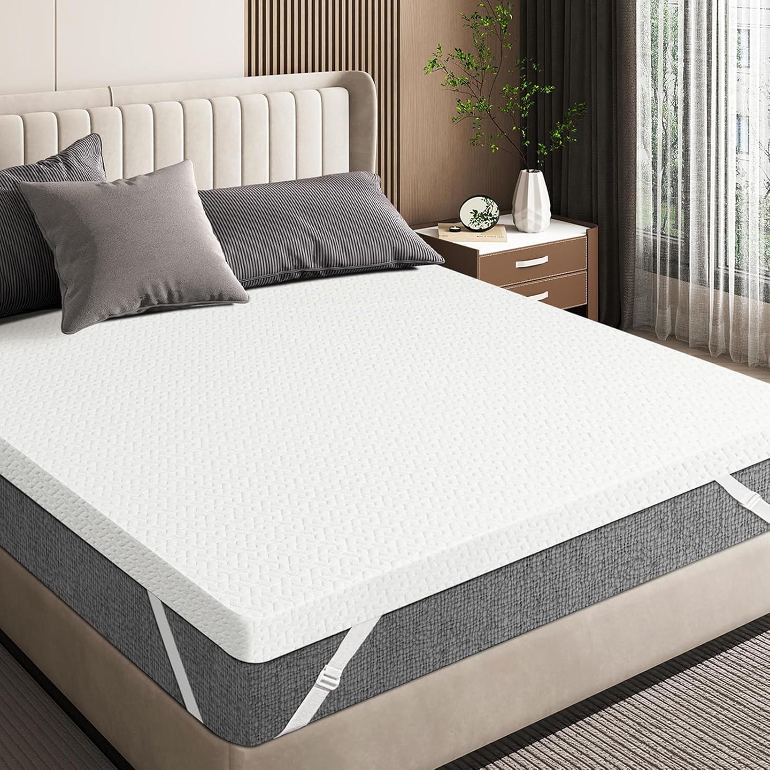 3 Inch Gel Memory Foam Mattress Topper for Queen Size Beds