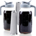 2-in-1 Cold Brew Kit: 64 Oz Mason Jar Pitcher Set