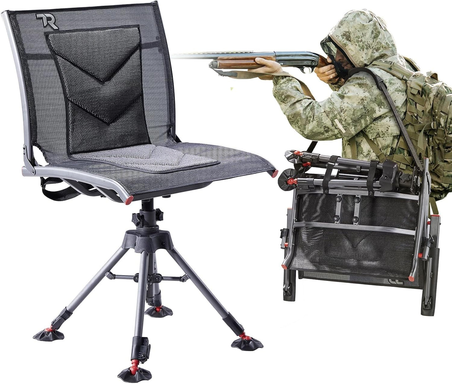 360 Degree Swivel Hunting Blind Chair with Adjustable Height