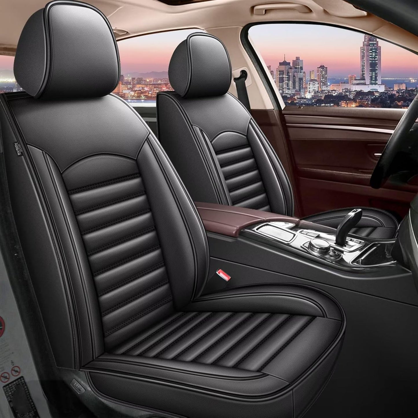 Car Seat Covers for Chevrolet Malibu 2009-2026 - Black Faux Leather