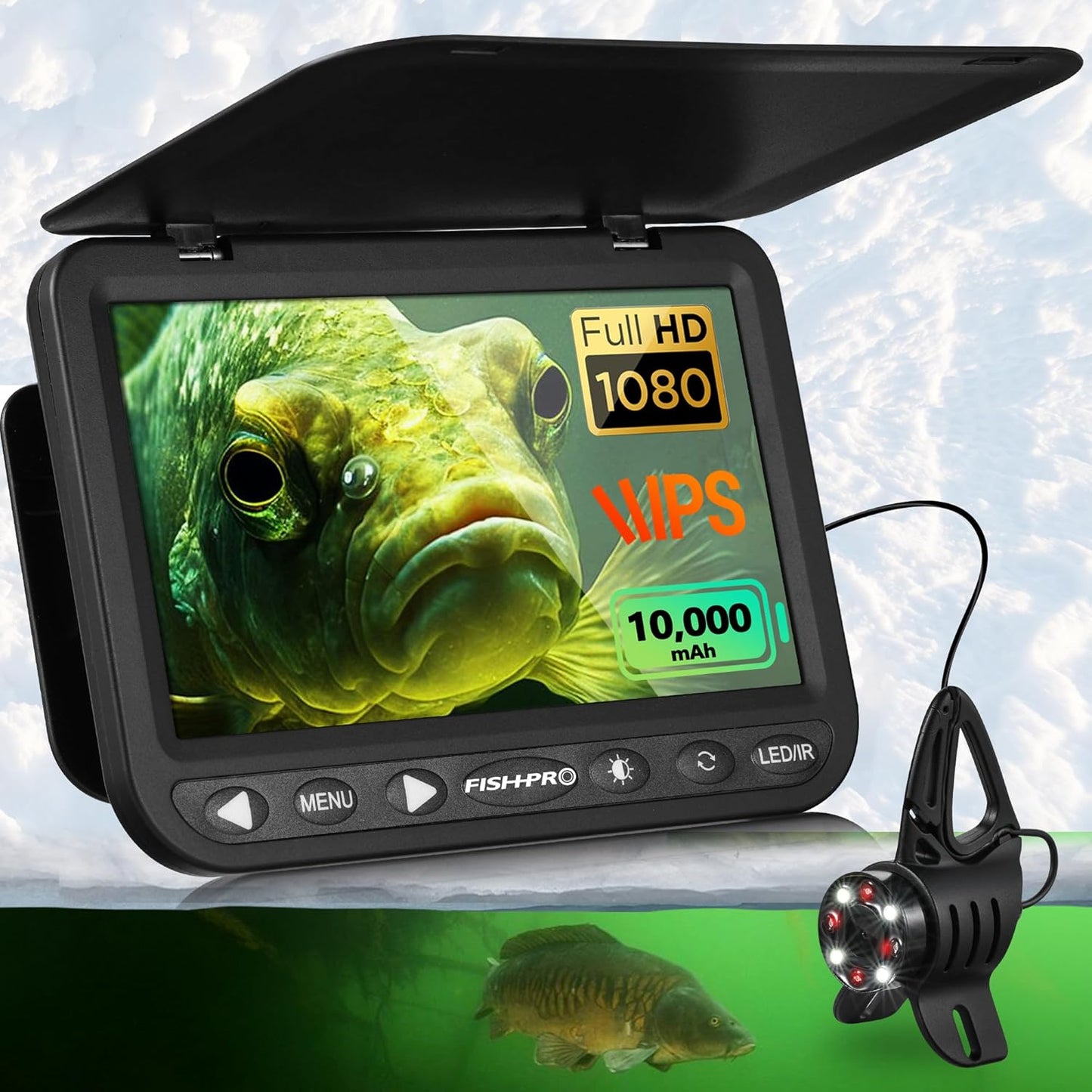 FishPro: HD 1080P Underwater Fishing Cam - No Learning Needed!