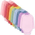 HonestBaby 10-Pack Long Sleeve Organic Cotton Bodysuits - Gentle Fit