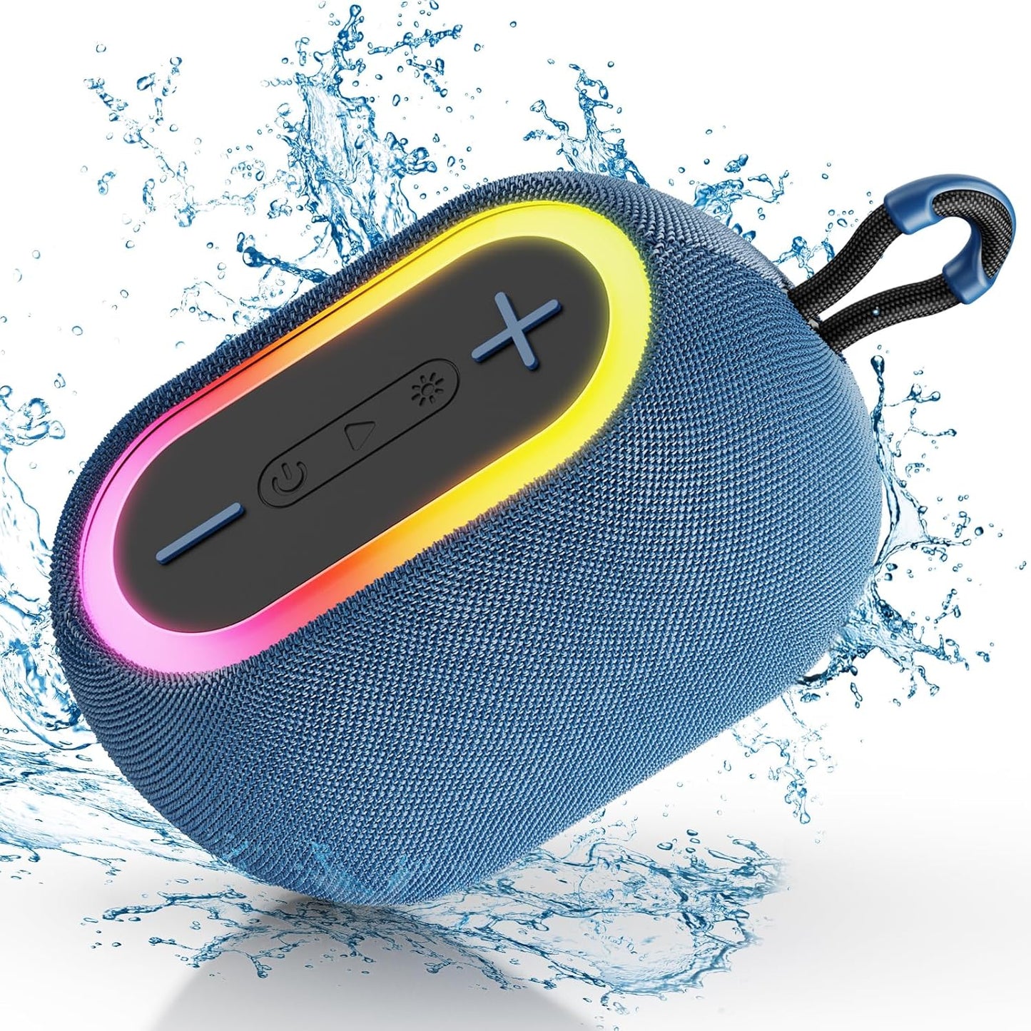 Durable Mini Speaker: 360 Stereo, Dustproof, RGB, TWS Pair, 24H Play