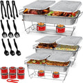 Large Full Size 33-Pcs Disposable Chaffing Buffet Set - Keeps Food