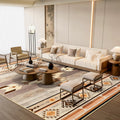 Western Rugs for Living Room 6ft x 9ft - Washable Warm Beige Area Rug