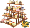 Wooden 7 Tier Cupcake Stand & Towers Serving Trays - Elegant Party