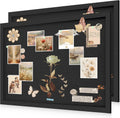 Black Cork Board 20 in x 30 in Linen Framed Bulletin Board - Durable