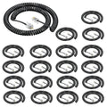 RJ9 4P4C Telephone Cord Coiled Handset Cord 10 Pack - Long Reach