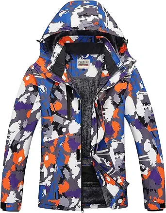 WULFUL Men's Waterproof Ski Jacket for Winter Sports and Snow