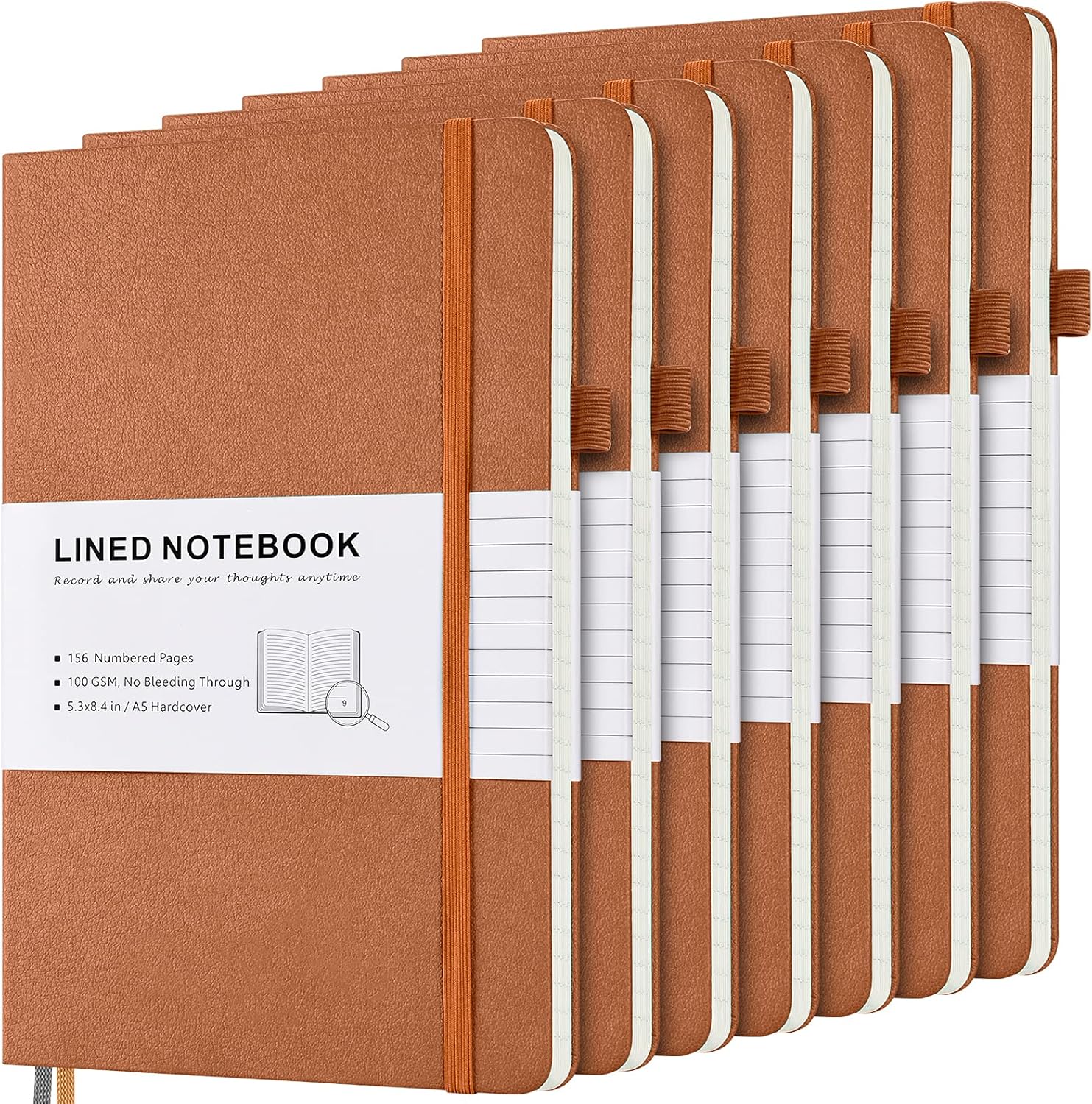 MALEDEN 7 Pack Lined Journal Notebook for Writing and Organizing