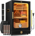 Cigar Humidor Desktop Cabinet with Light Control System - Sleek Cedar
