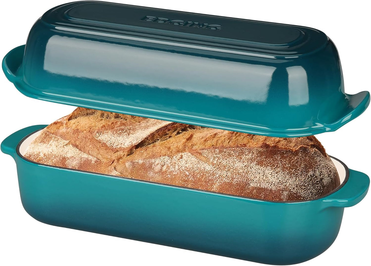Enameled Cast Iron Loaf Pan for Perfect Homemade Bread Baking