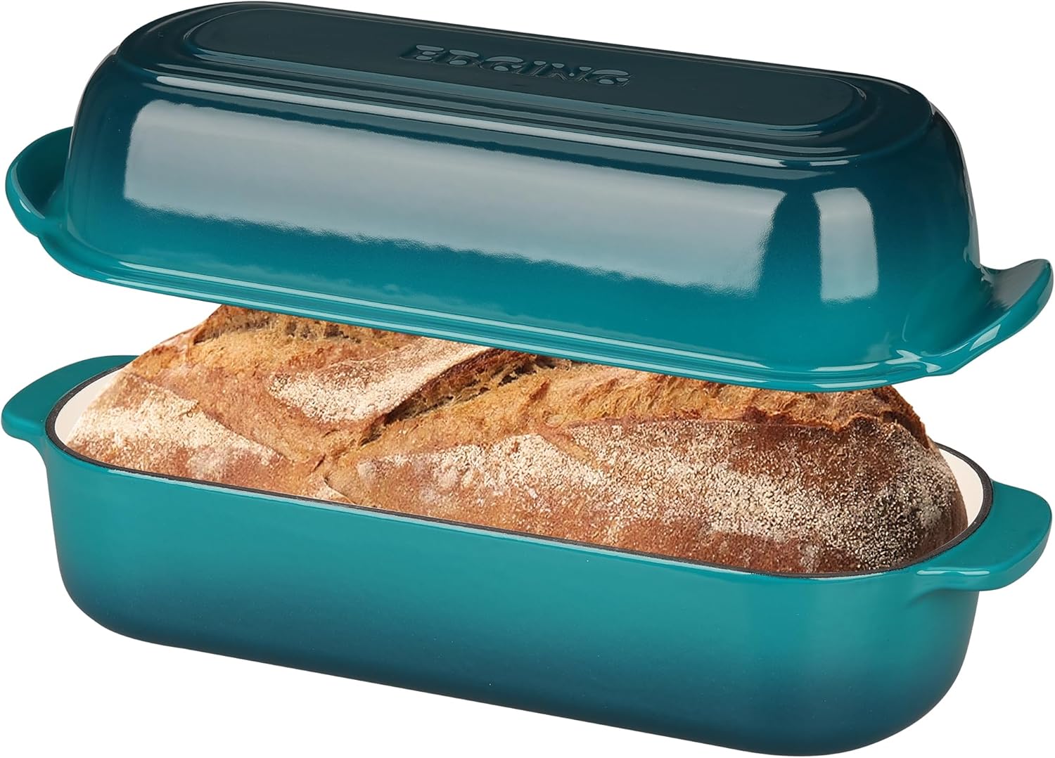 Enameled Cast Iron Loaf Pan for Perfect Homemade Bread Baking