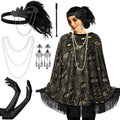 1920s Flapper Costume Accessories Set for Women - Complete 6 Pc