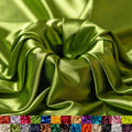 Ice Fabrics Stretch Charmeuse Satin Fabric by the Yard - Light Olive