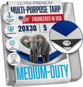 20x30 Tarp Waterproof with Metal Grommets Every 18in - Lightweight