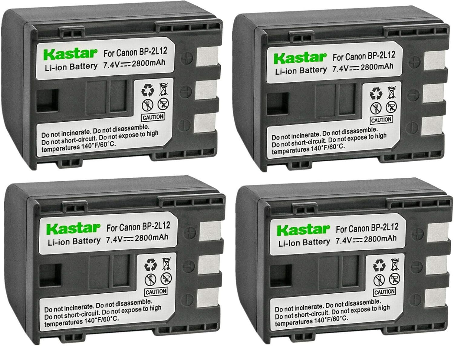 Kastar 4-Pack Battery Replacement for Canon VIXIA Cameras